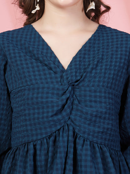 Women’s Puff Sleeves Empire Crop Top