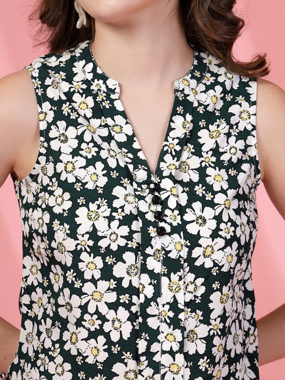 Women’s Wome Floral Printed Crepe Top