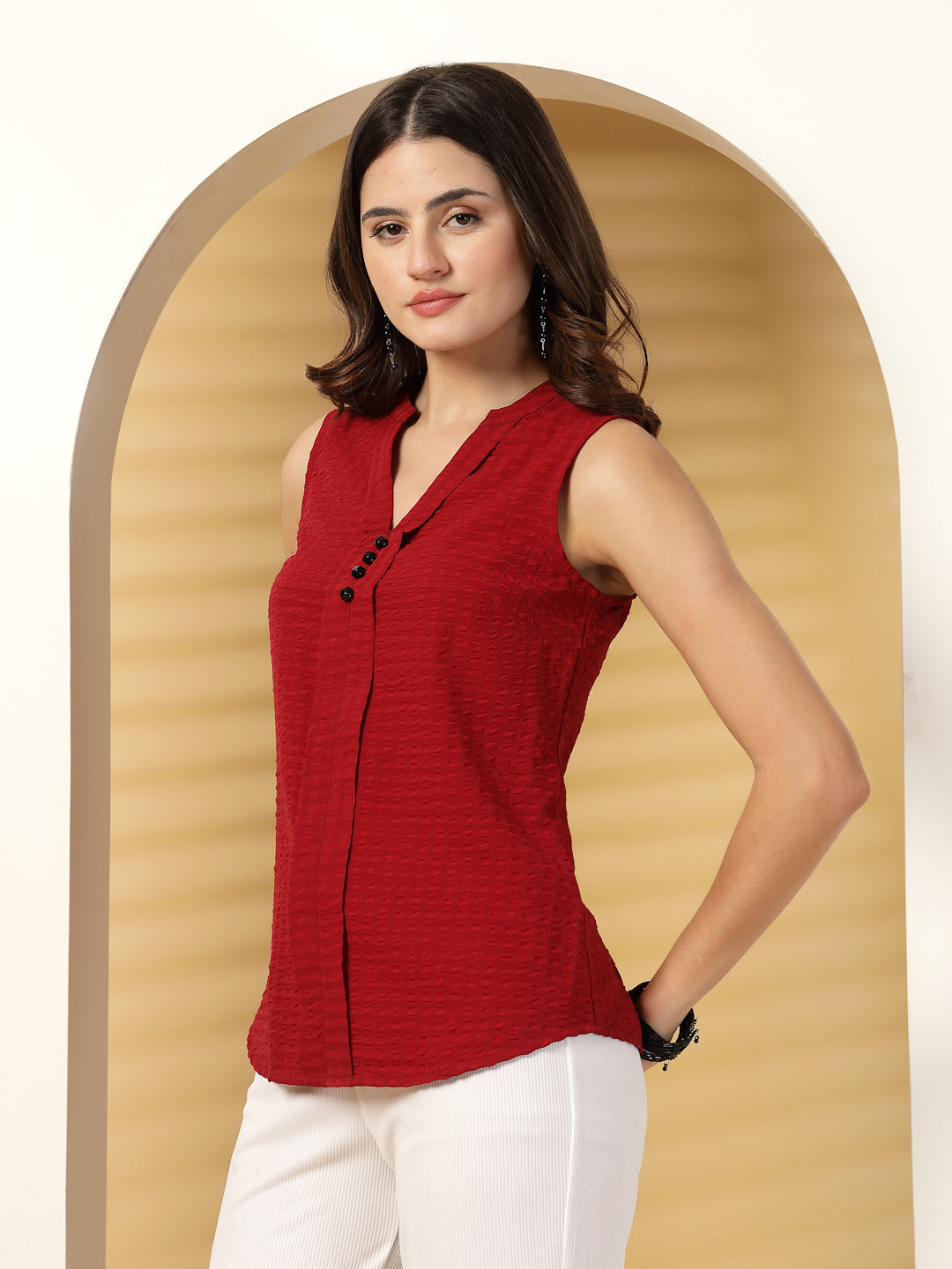Women’s Self Design A-Line Top
