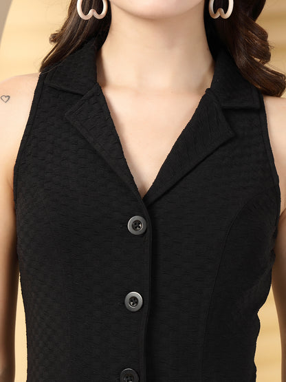 Women’s Self Design Applique Fit & Flare Dress