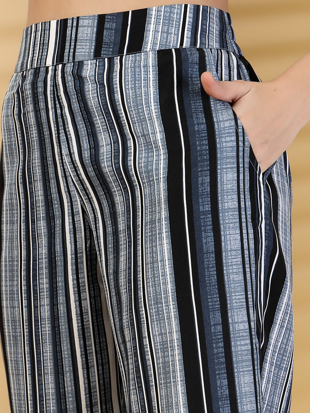 Being Naughty Women Striped Capris