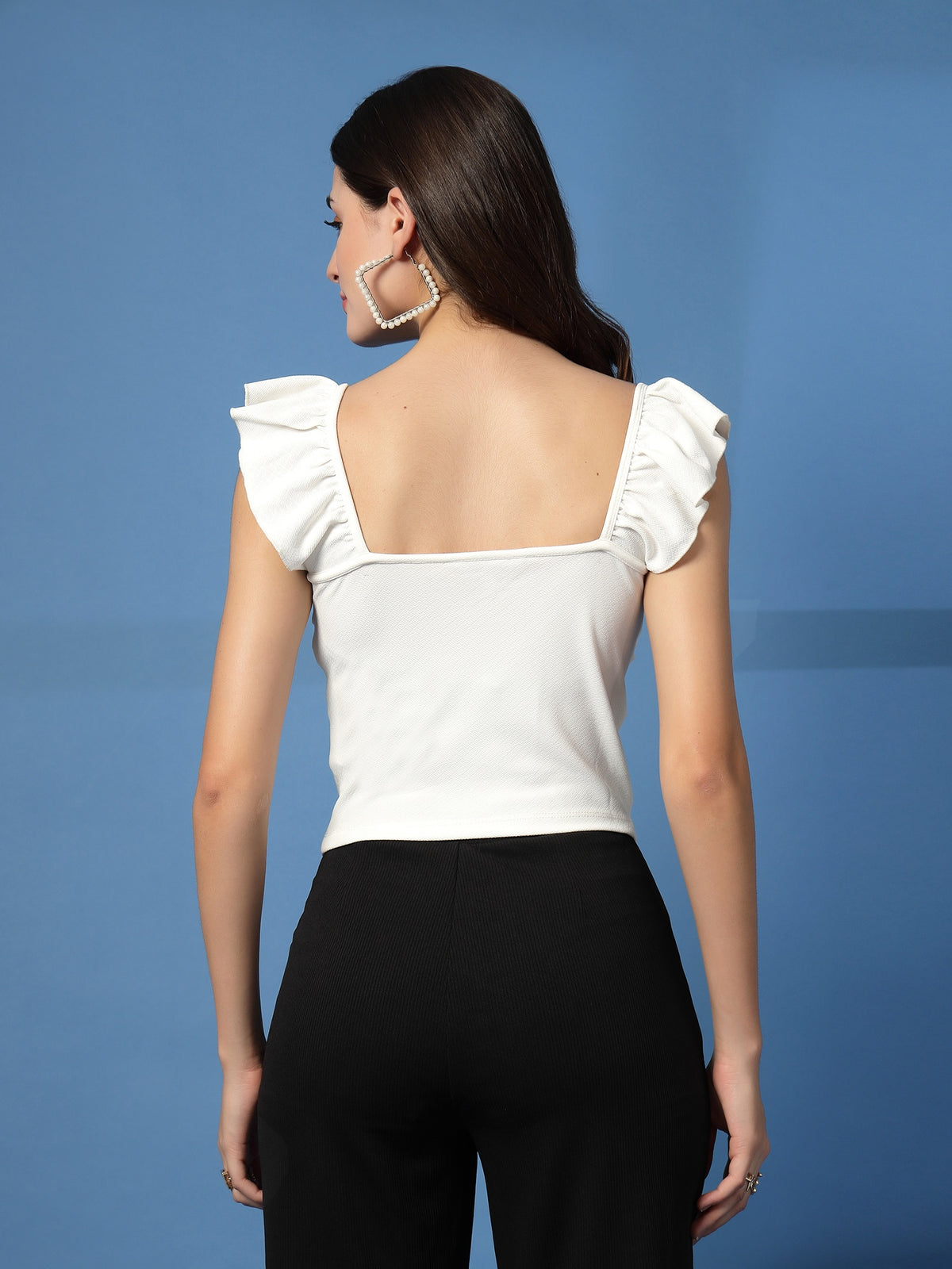 Women’s Solid Sweetheart Neck Crop Top