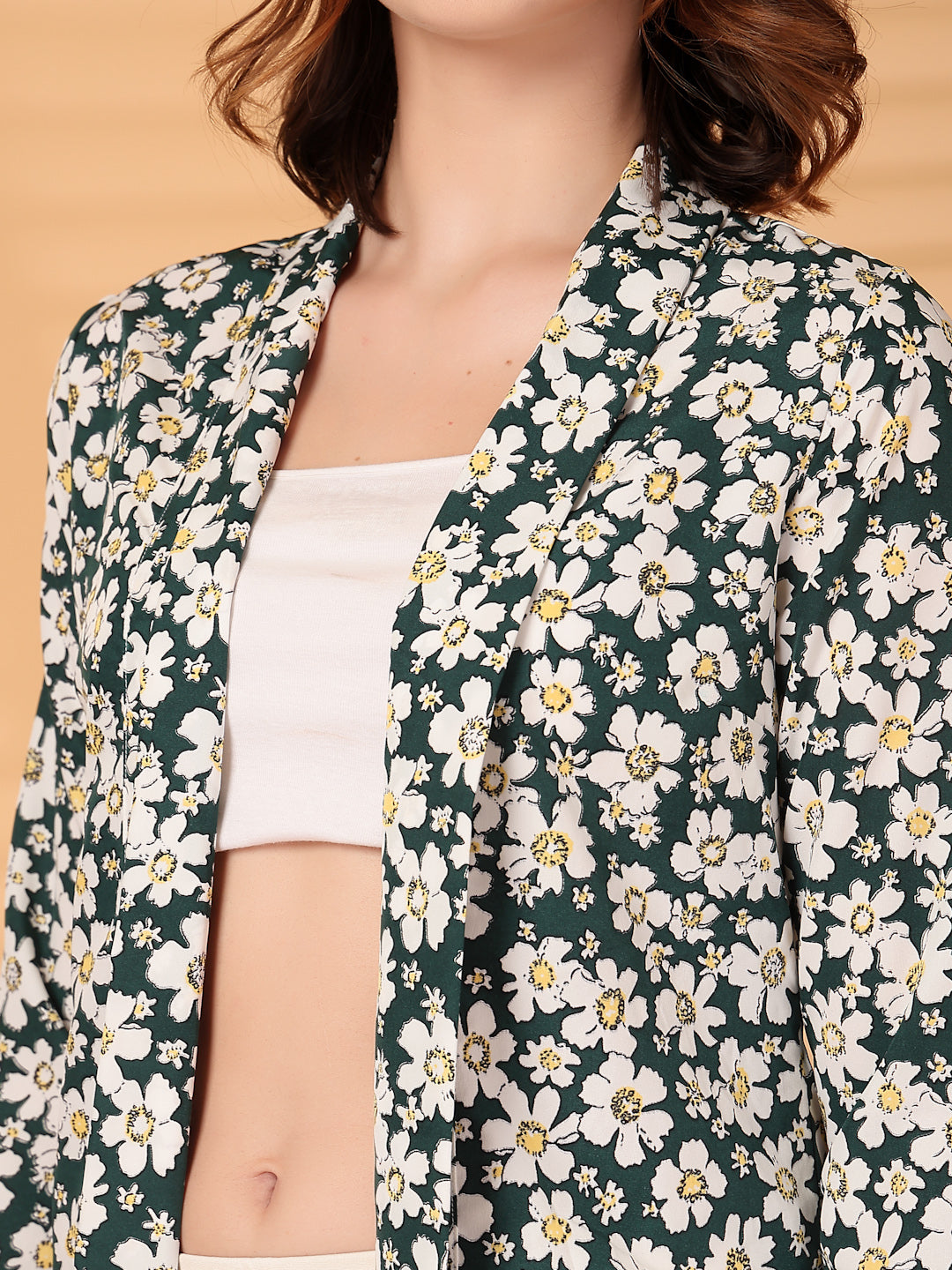 Women’s Floral Printed Comfort-Fit Open-Front Casual Blazer