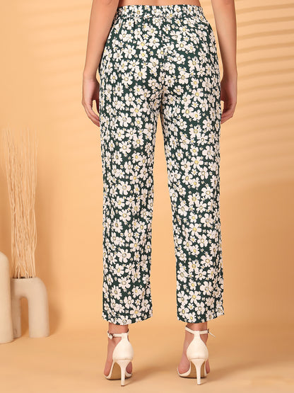 Floral Printed Straight Palazzos | Being Naughty
