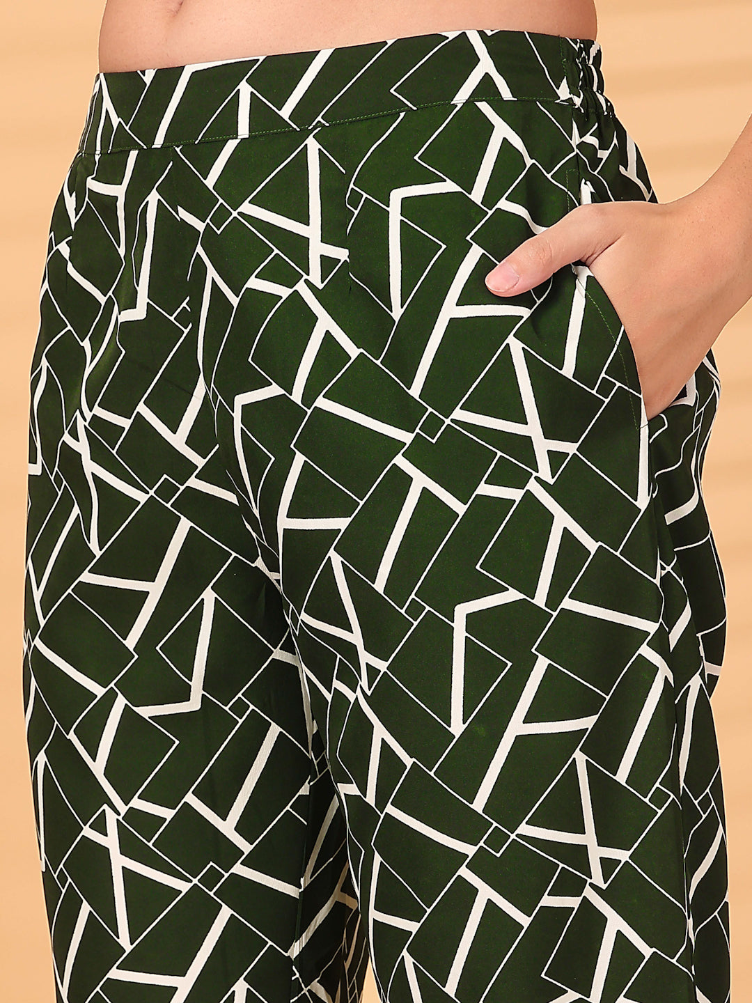Women’s Abstract Printed Straight Fit Palazzos