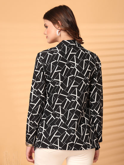 Women’s Printed Shawl Collar Blazer