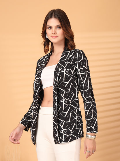 Women’s Printed Shawl Collar Blazer