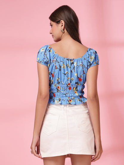Women’s Floral Print Crop Top