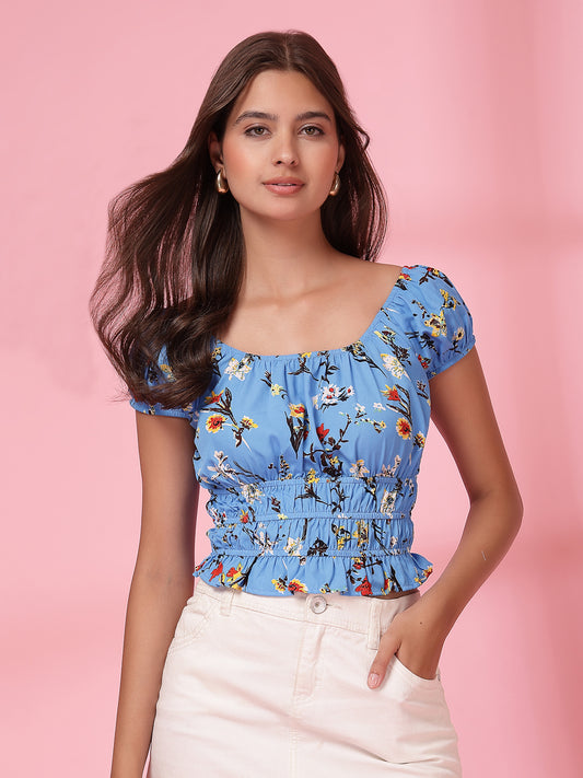 Women’s Floral Print Crop Top