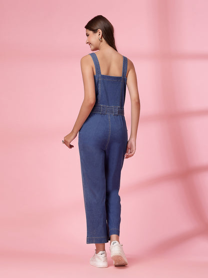 Denim Jumpsuit - Blue | Being Naughty