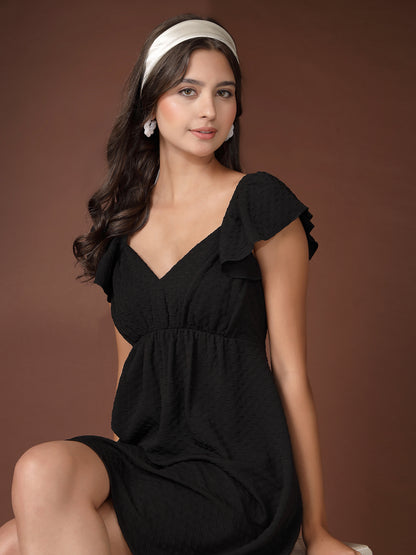 Women’s Flutter Sleeve A-Line Dress