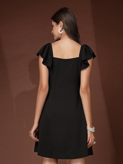 Women’s Flutter Sleeve A-Line Dress