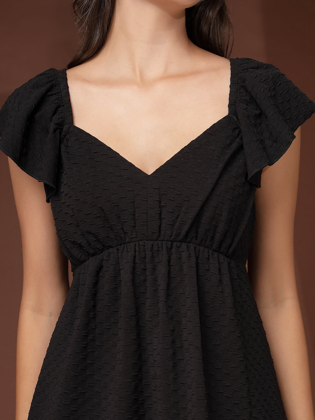Women’s Flutter Sleeve A-Line Dress