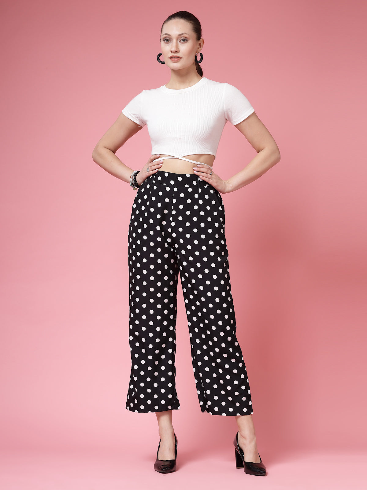 Women’s Polka Dot Printed Palazzos