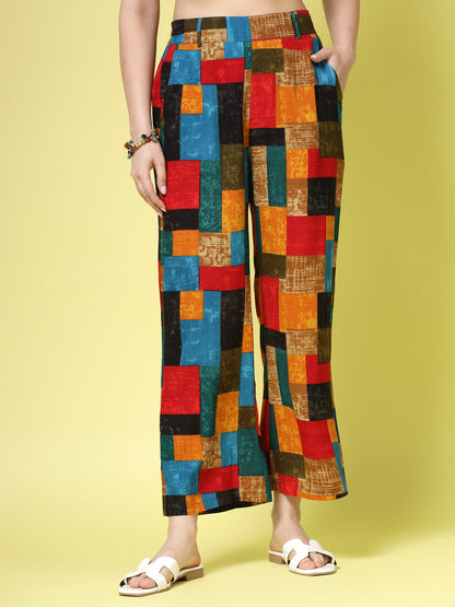 Women’s Checked Printed Palazzos