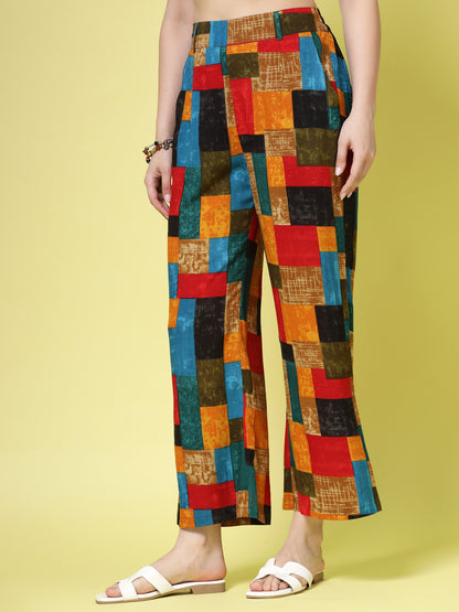 Women’s Checked Printed Palazzos