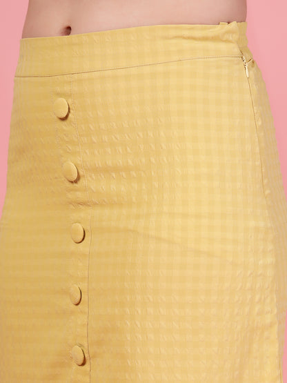 Women’s Self Design Straight Above Knee Skirt