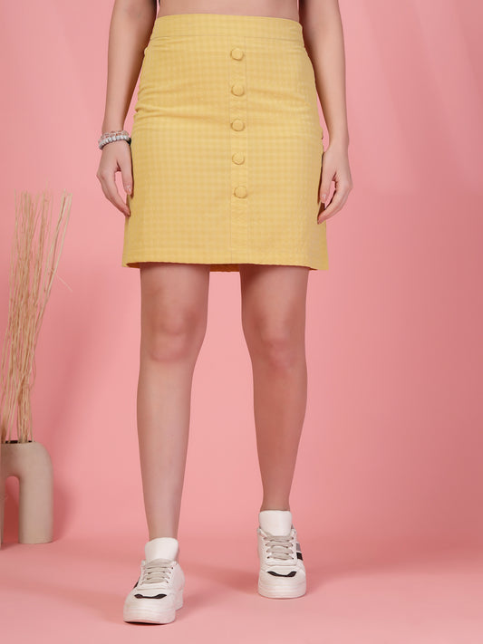 Women’s Self Design Straight Above Knee Skirt
