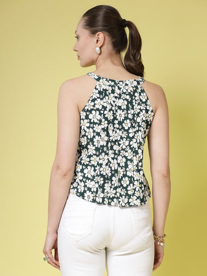 Women’s Floral Printed Round Neck Top