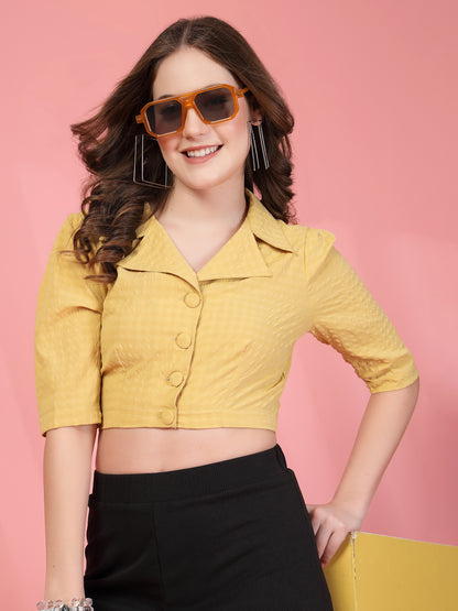 Shirt Style Crop Top | Being Naughty