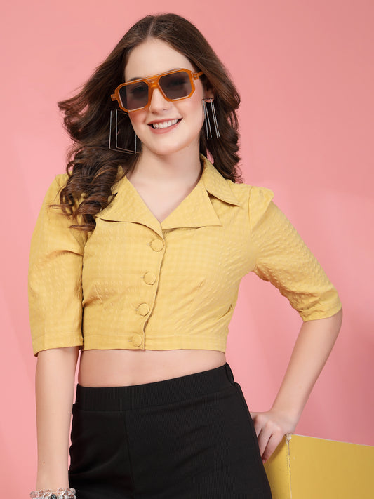 Shirt Style Crop Top | Being Naughty
