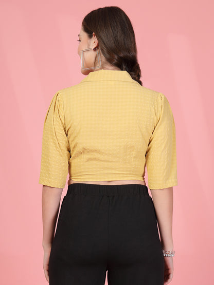 Shirt Style Crop Top | Being Naughty