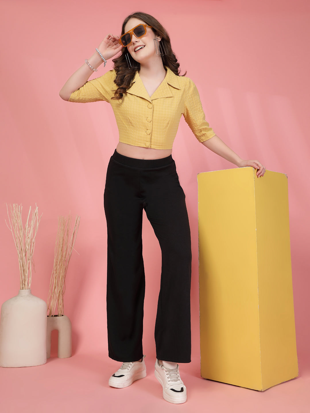 Shirt Style Crop Top | Being Naughty