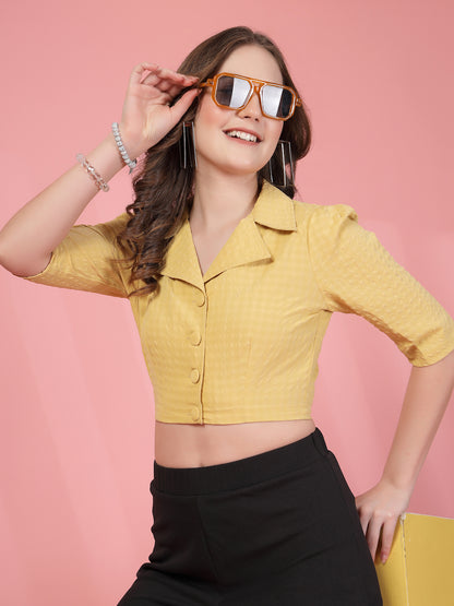 Shirt Style Crop Top | Being Naughty